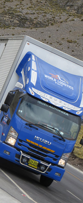 camion isuzu azul world logistics