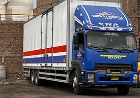 camion isuzu azul world logistics perú